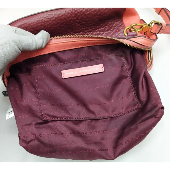 Marc By Marc Jacobs Purple Pebbled Leather Zipper Closure Crossbody Bag - Picture 11 of 16